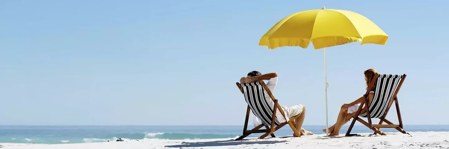 Beach scene with chairs